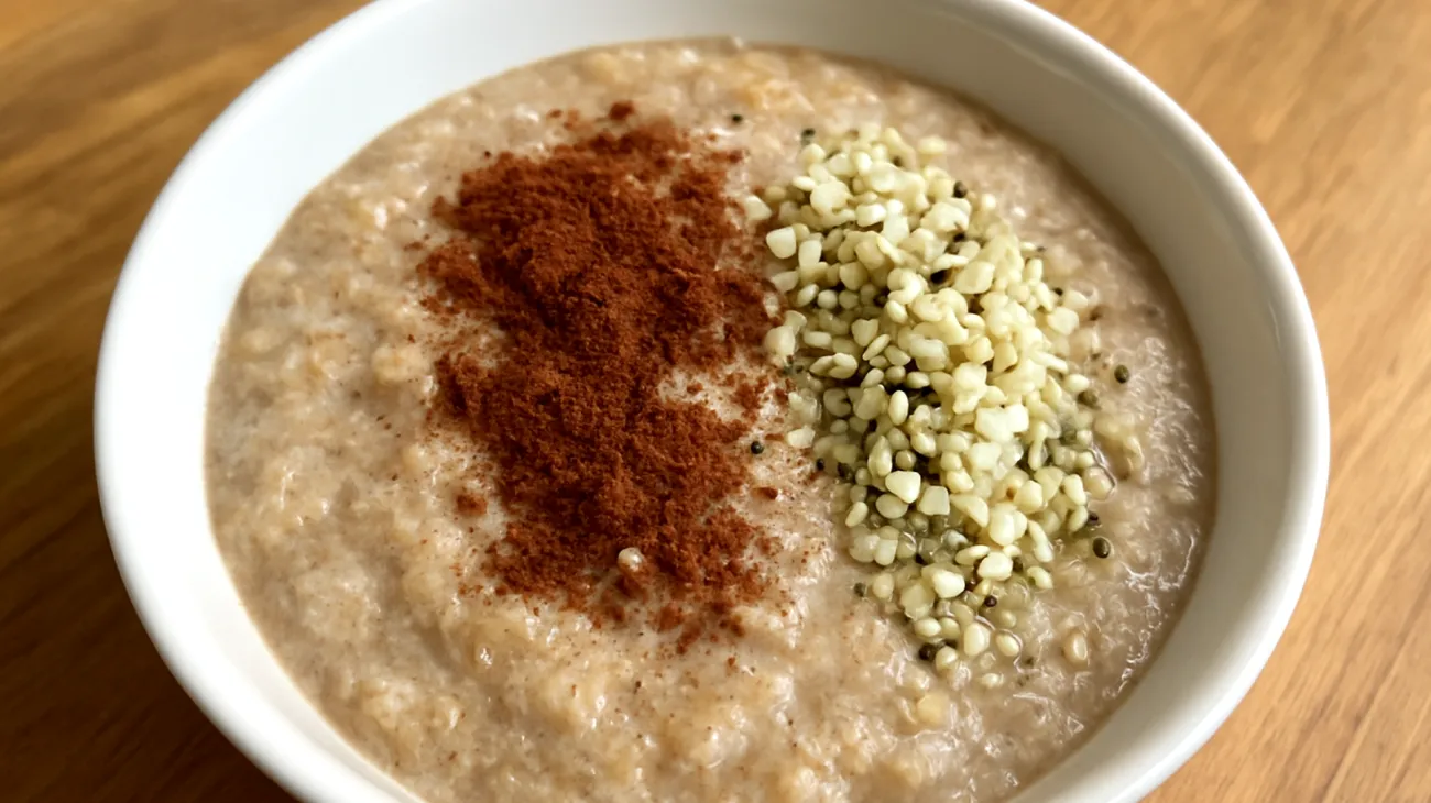 Amaranth-Quinoa-Pudding mit Kakao und Hanfsamen"