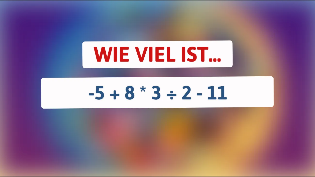 Nur 1% können diese mathematische Herausforderung knacken: Kannst du das richtige Ergebnis dieses kniffligen Rätsels erraten?"